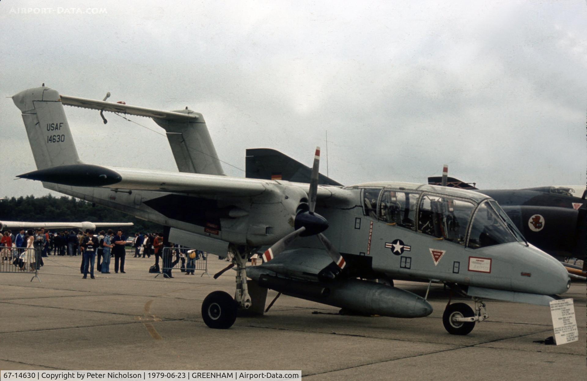 67-14630, 1967 North American OV-10A Bronco C/N 305-38, OV-10A Bronco of 20th Tactical Air Support Squadron on display at the 1979 Intnl Air Tattoo at RAF Greenham Common.