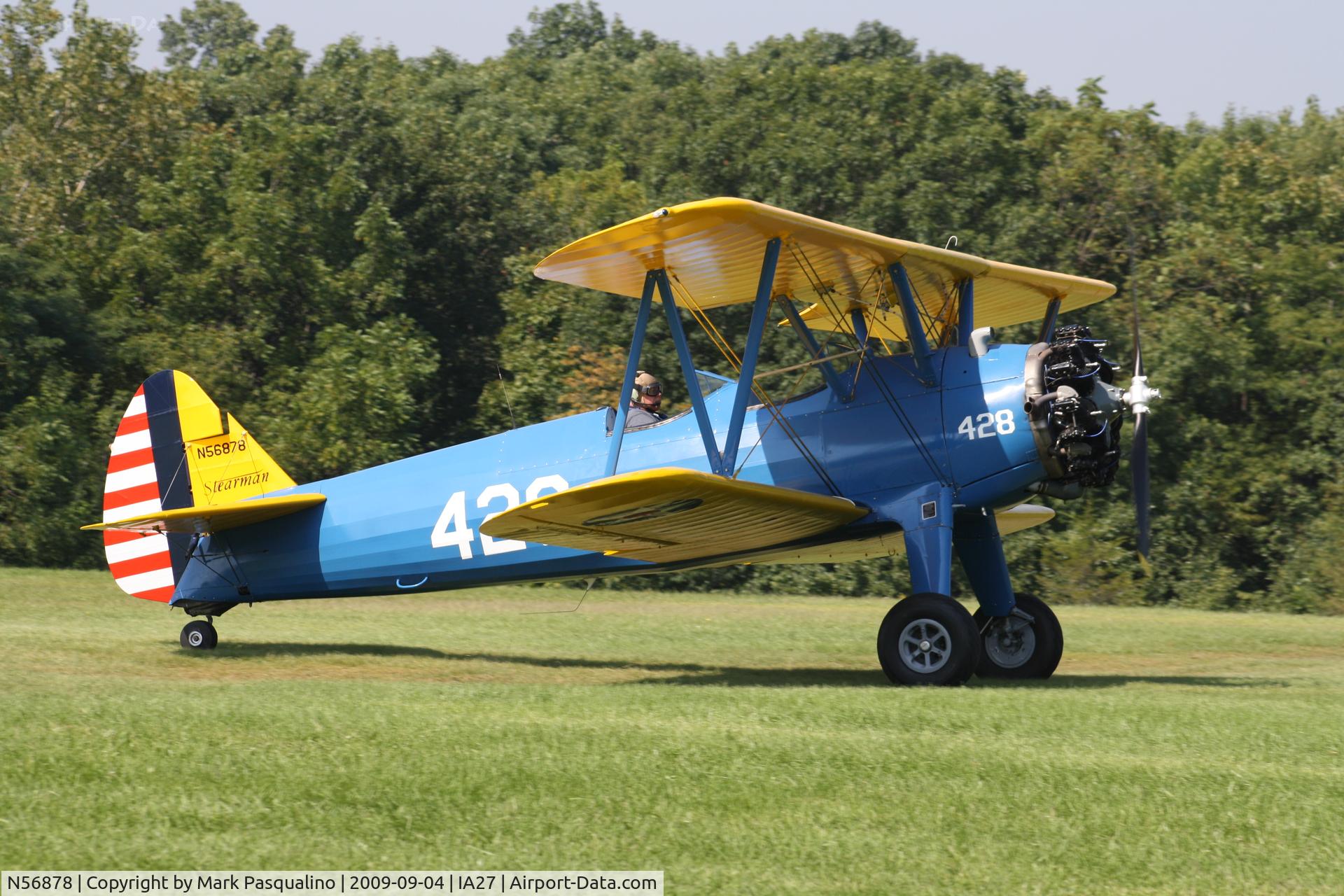 N56878, 1943 Boeing A75N1(PT17) C/N 75-1712, Stearman