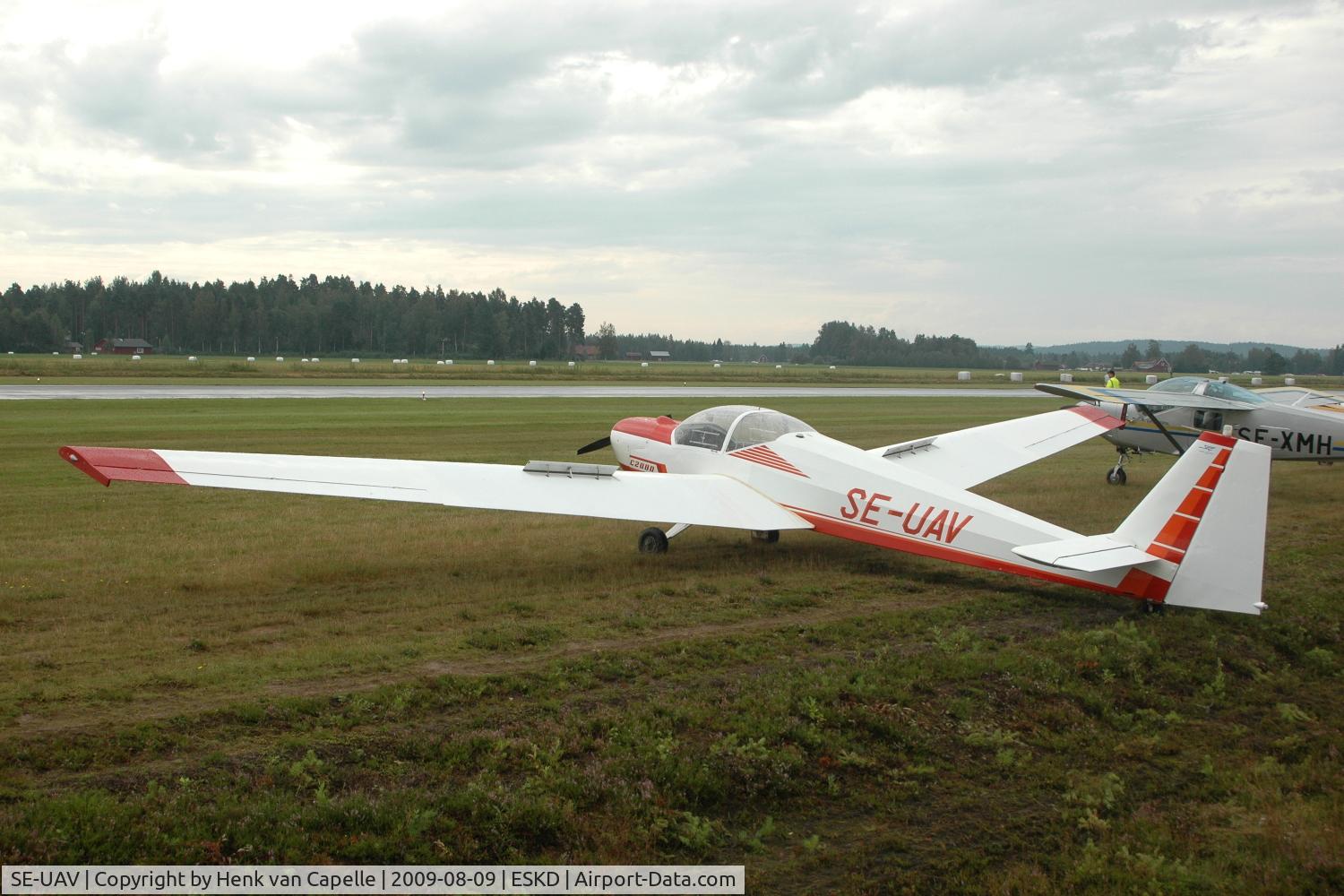 SE-UAV, 1986 Scheibe SF-25C Falke C/N 44392, Falke motorglider at Dala-Järna airfield, Sweden