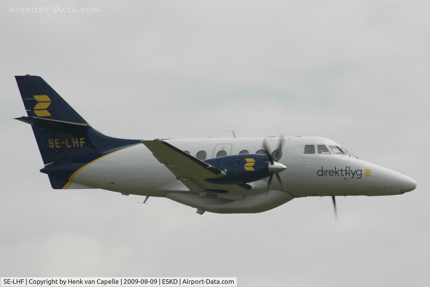 SE-LHF, 1989 British Aerospace BAe-3201 Jetstream 32EP C/N 855, A Jetstream of the local airline Directflyg overflying Dala-Järna airfield, Sweden