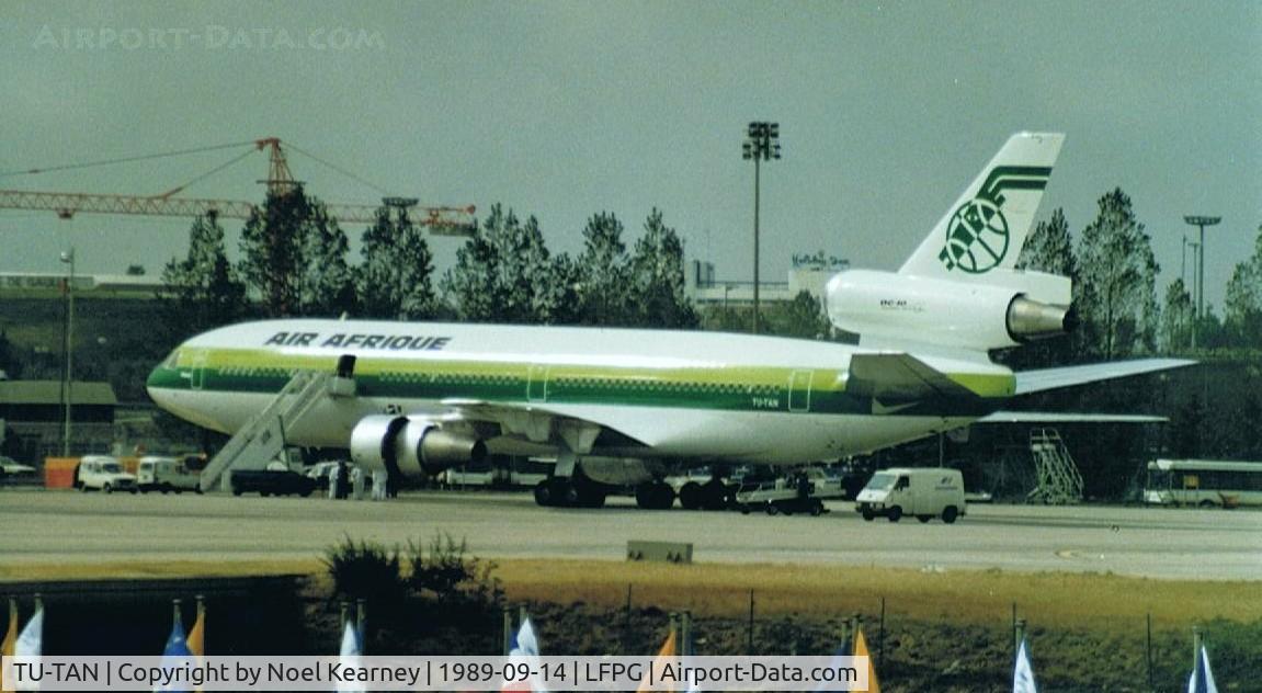 TU-TAN, 1979 McDonnell Douglas DC-10-30 C/N 46997, DC-10-30 c/n 46997 Air Afrique (Scanned Image)