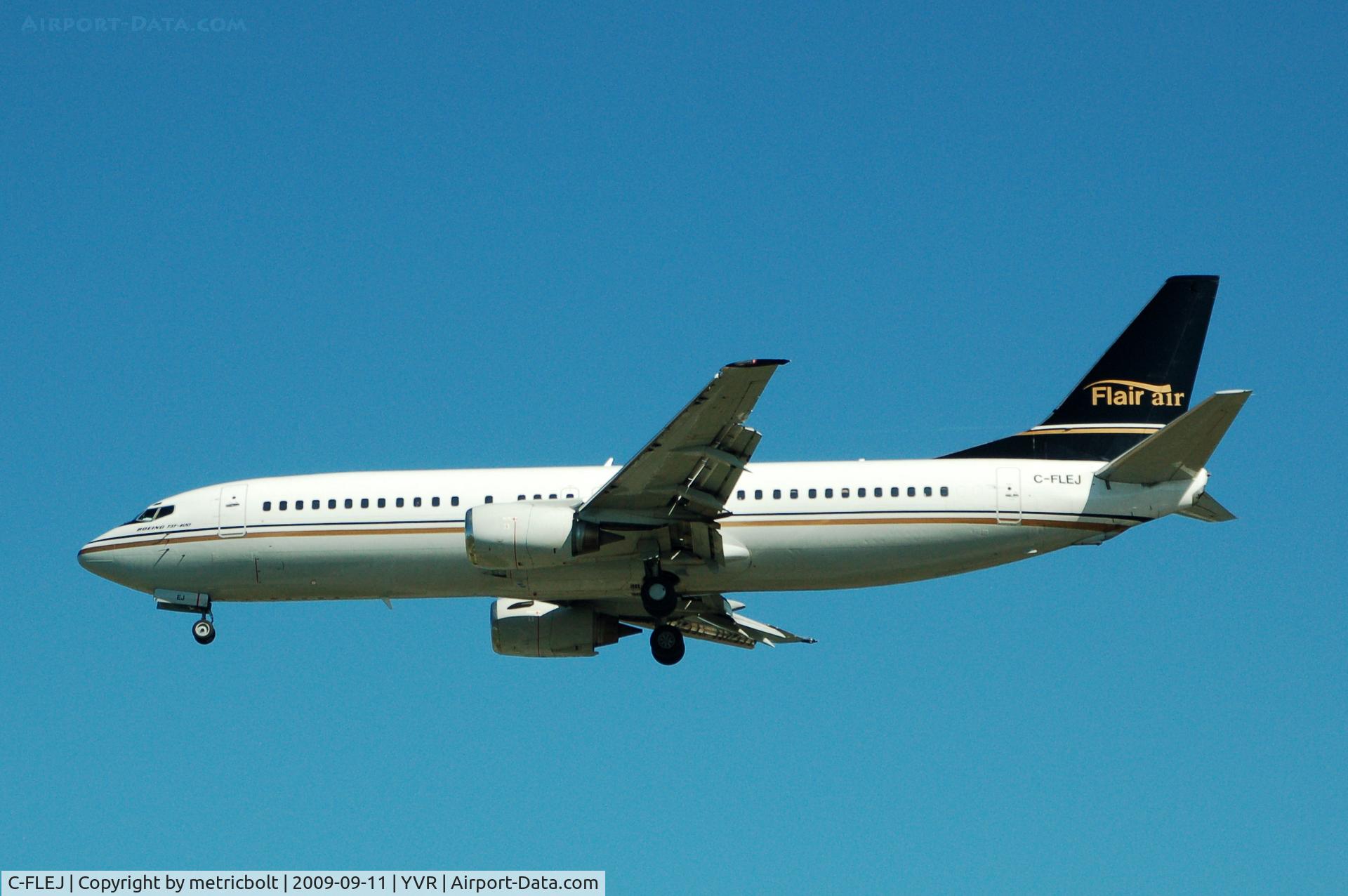 C-FLEJ, 1991 Boeing 737-4B3 C/N 24751, Landing at YVR