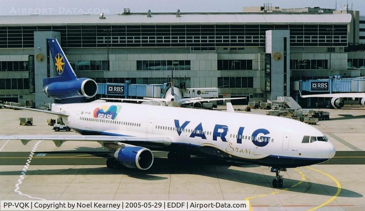 PP-VQK, 1997 McDonnell Douglas MD-11F C/N 48758, Taxi-ing in to stand (Scanned Image)