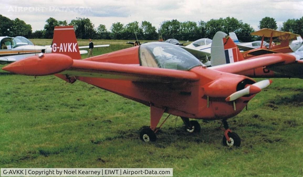 G-AVKK, 1967 Slingsby T-66 Nipper 3 C/N S104, Unusual visitor to Weston. (Photo taken early 1980's)