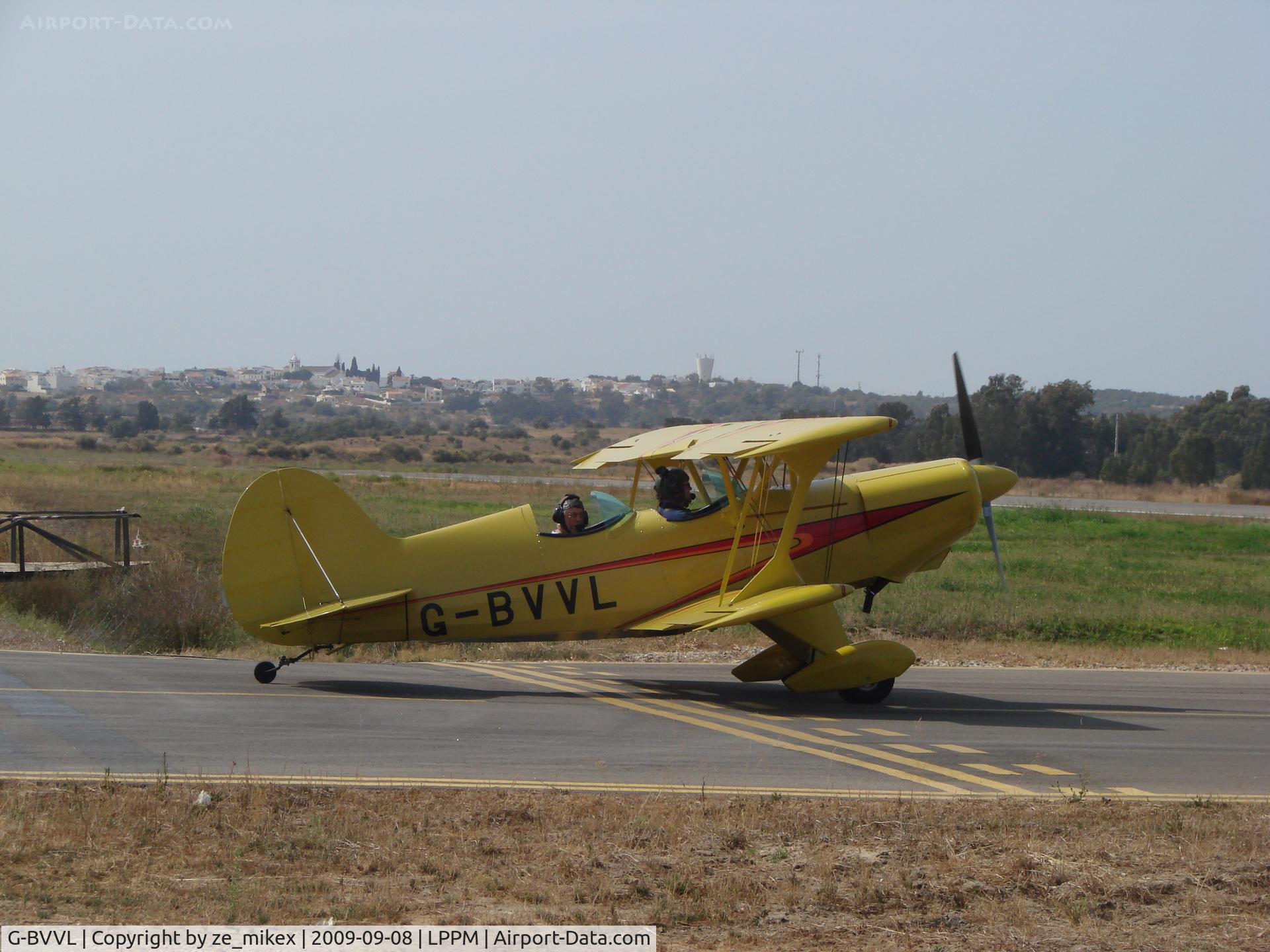 G-BVVL, 1995 EAA Acro Sport II C/N PFA 072A-10887, Taxing to take off at Portimao