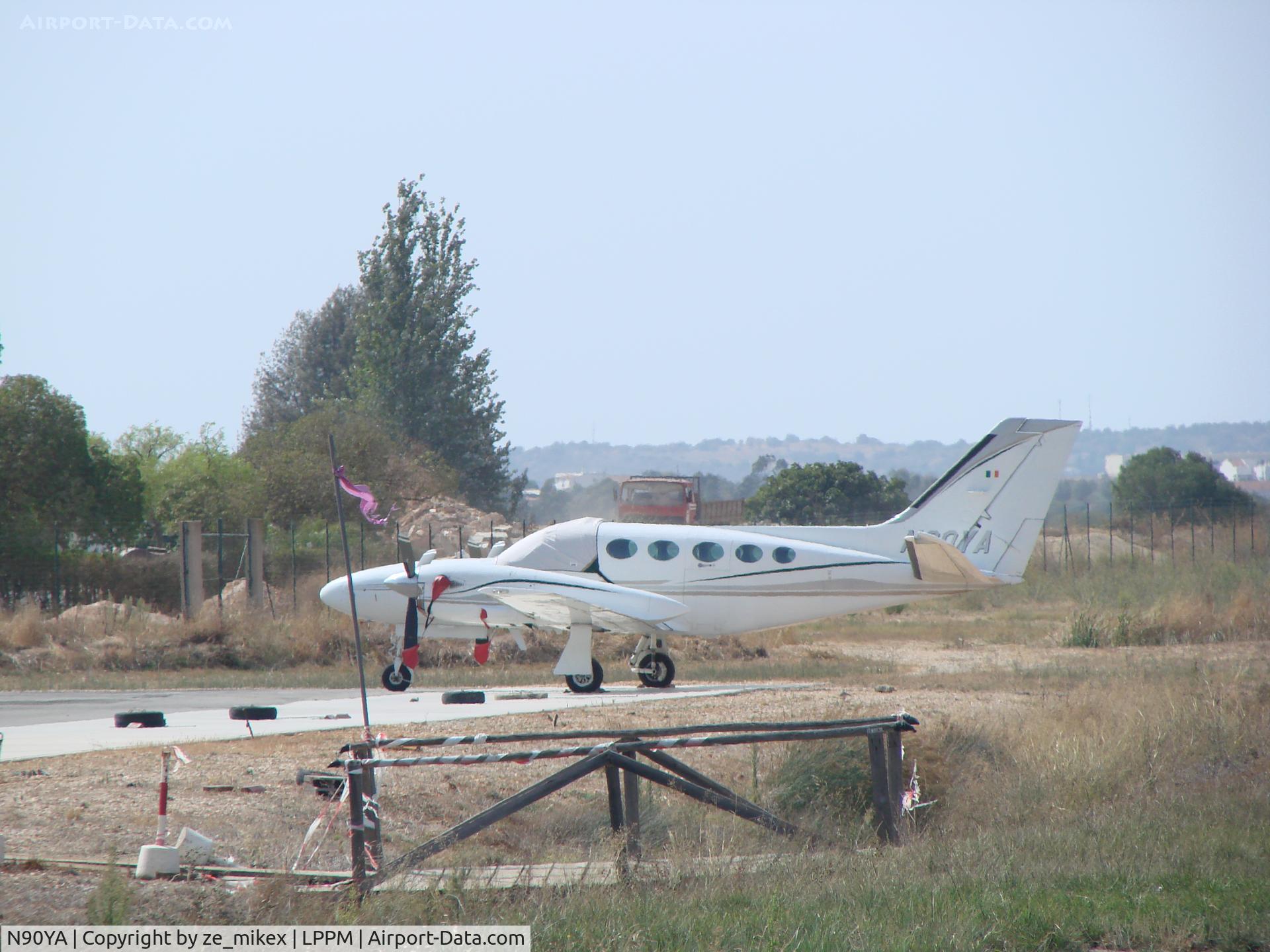 N90YA, 1981 Cessna 425 Corsair C/N 425-0090, Parked at portimao