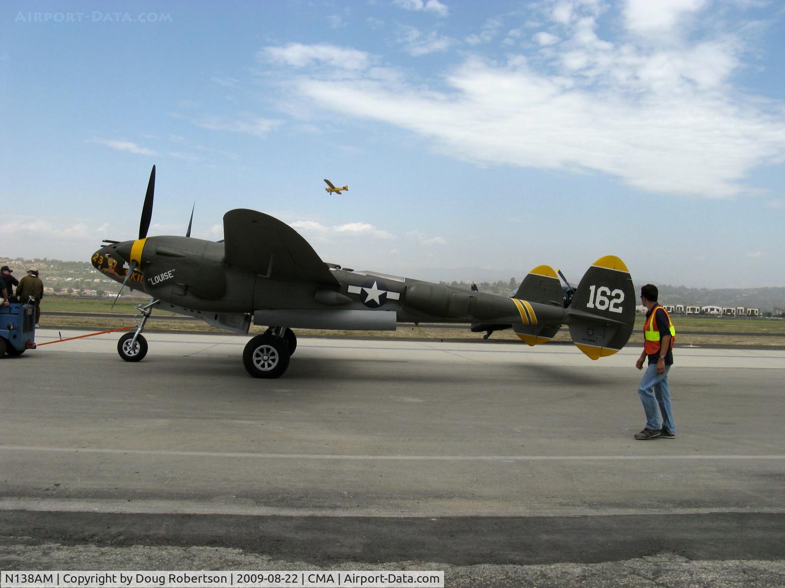 N138AM, 1943 Lockheed P-38J Lightning C/N 44-23314, 1943 Lockheed P-38J LIGHTNING '23 Skidoo', two Allison V1710-89/91 1,425 Hp each, in tow