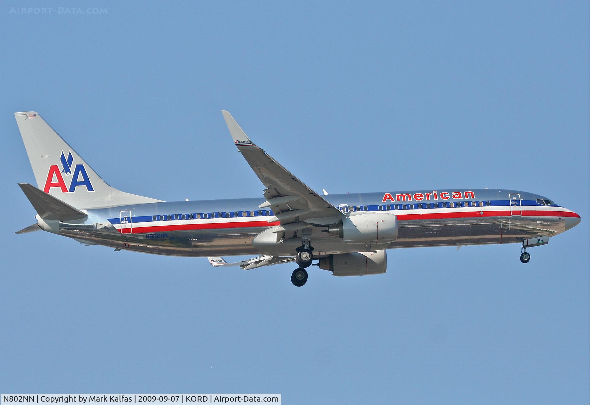 N802NN, 2009 Boeing 737-823 C/N 31073, American Airlines Boeing 737-823. N802NN RWY 10 approach KORD