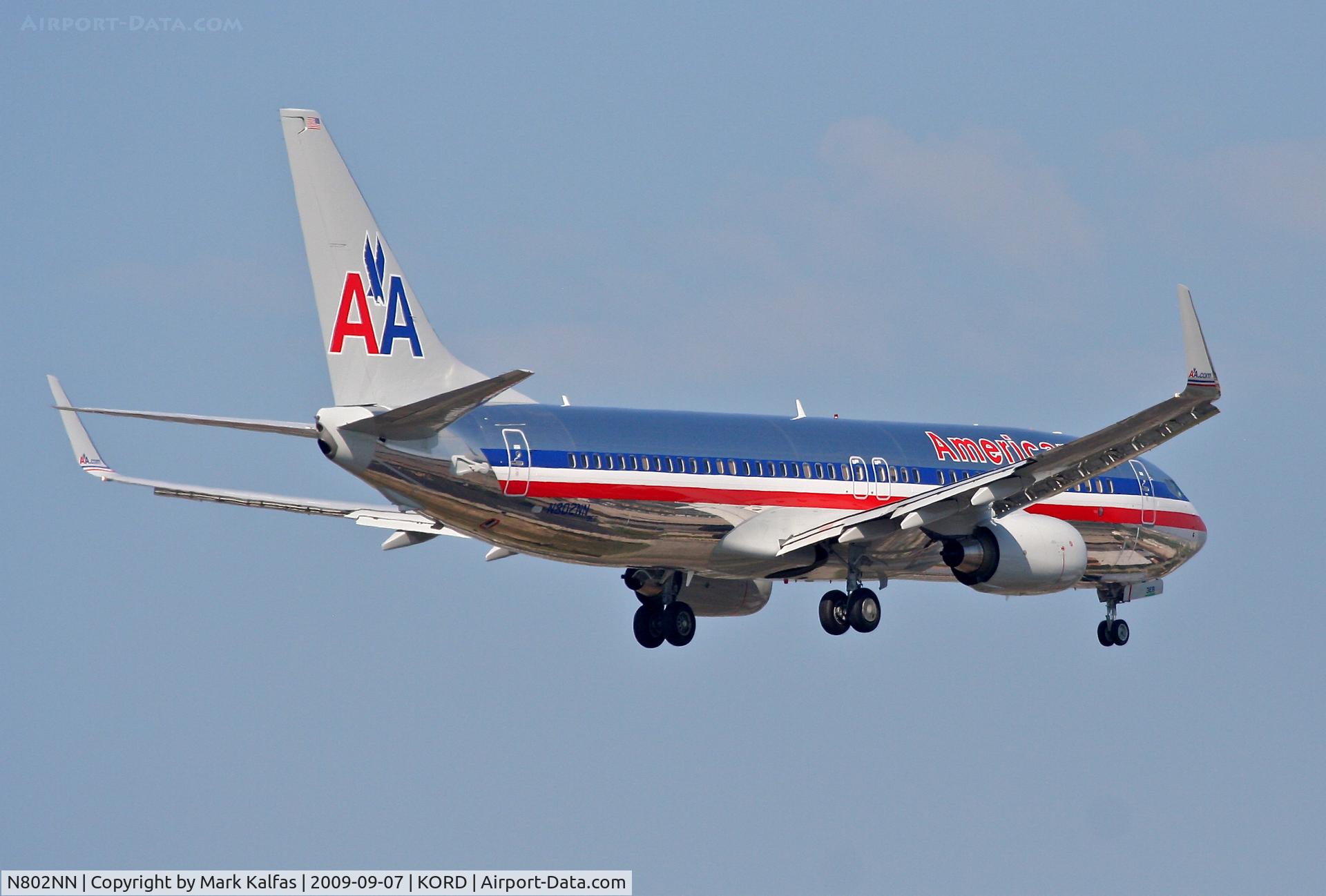N802NN, 2009 Boeing 737-823 C/N 31073, American Airlines Boeing 737-823. N802NN RWY 10 approach KORD