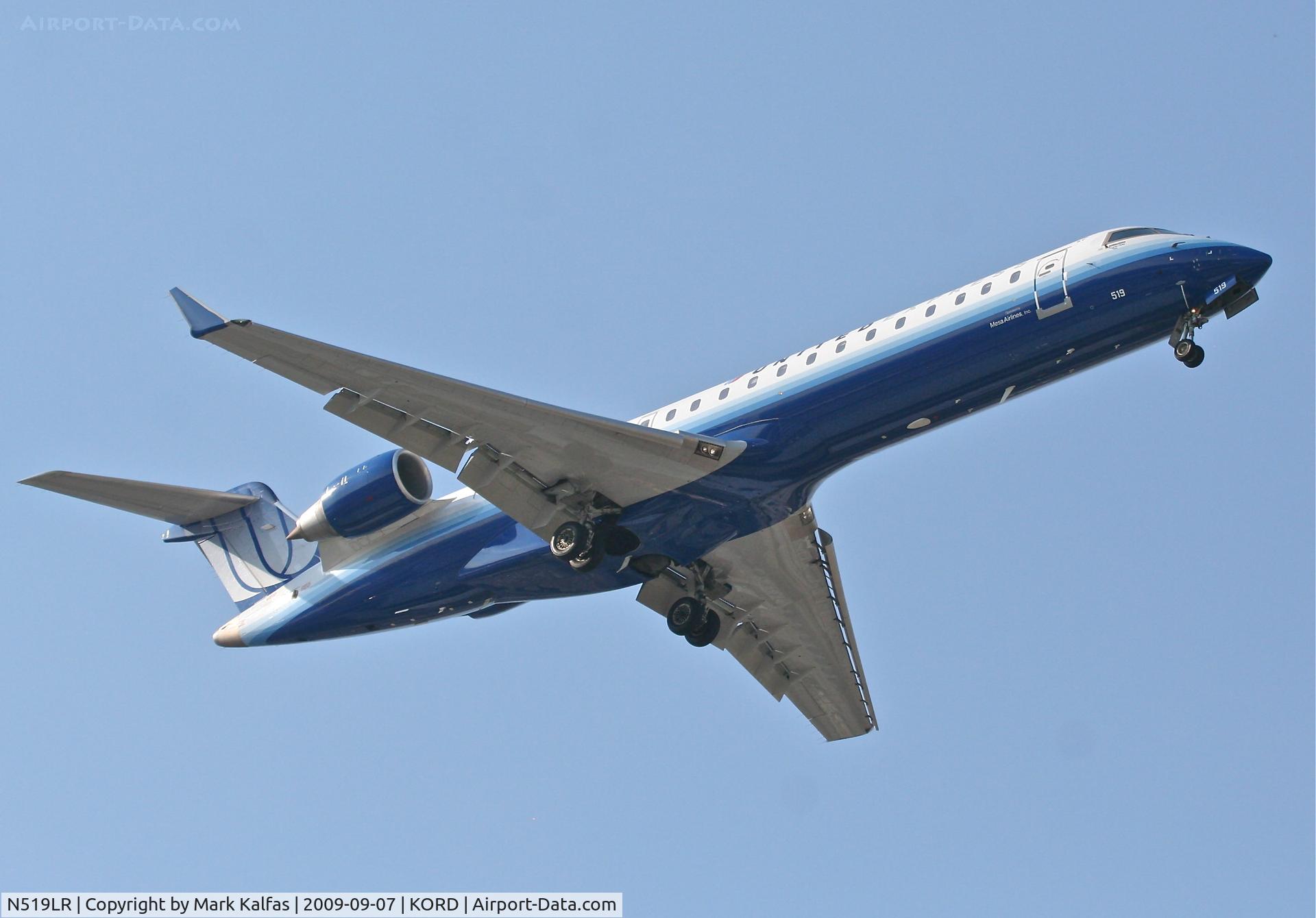 N519LR, 2006 Bombardier CRJ-700 (CL-600-2C10) Regional Jet C/N 10260, Mesa Airlines/United Express CL-600-2C10, N519LR RWY 10 approach KORD