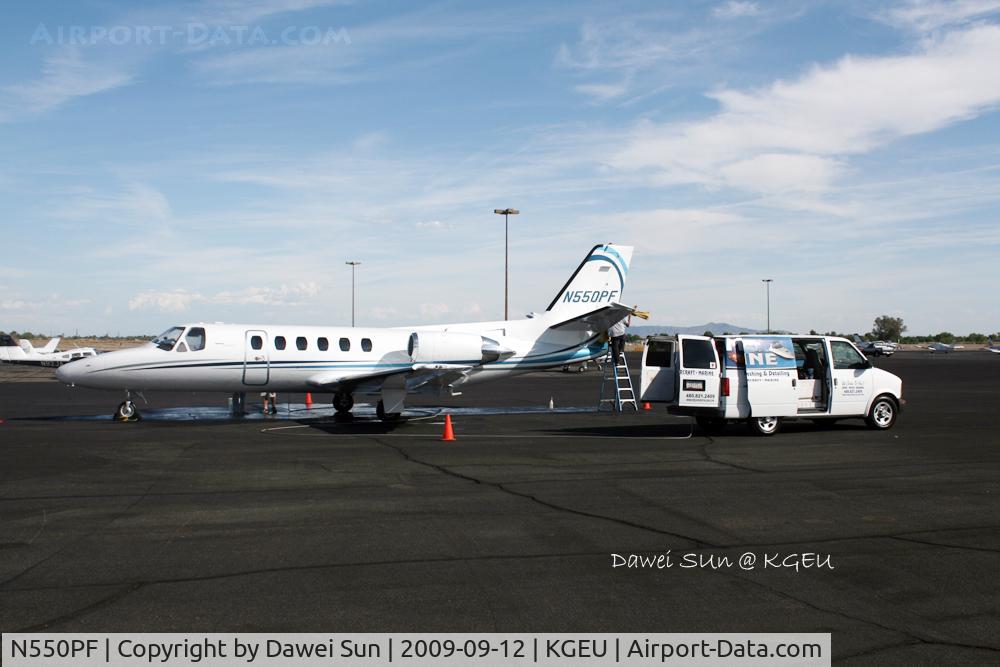 N550PF, 1982 Cessna 550 C/N 550-0428, clear the aircraft