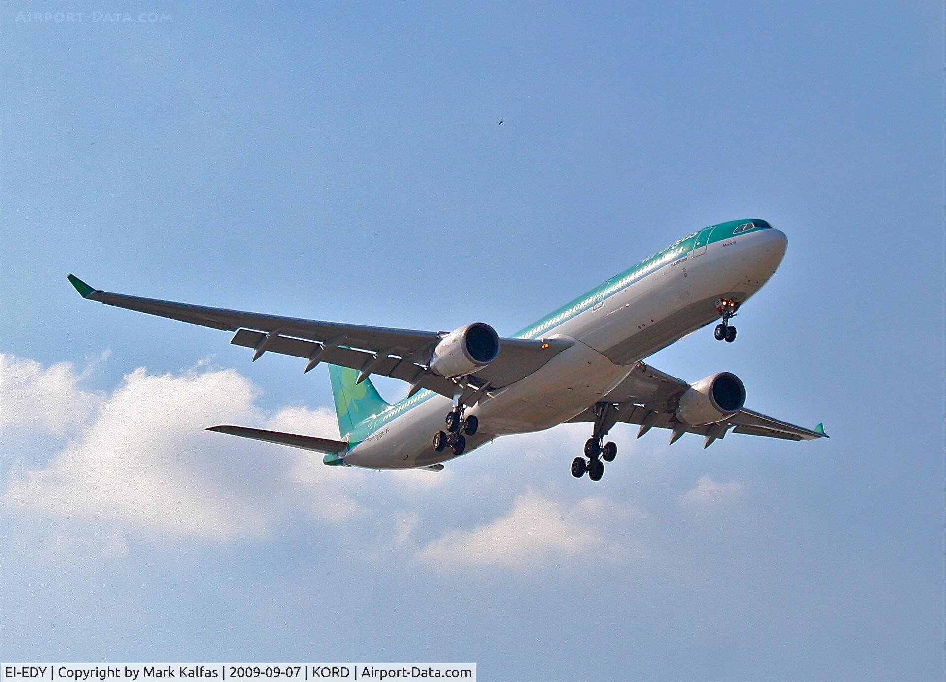 EI-EDY, 2009 Airbus A330-302 C/N 1025, Aer Lingus EI-EDY A330-302, EI-EDY short final RWY 10 KORD
