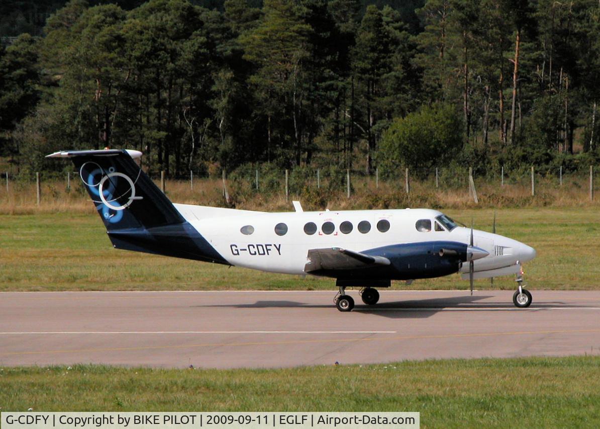 G-CDFY, 2000 Beech 200 Super King Air C/N BB-1715, ROLLING. BAE SYSTEMS MARINE LTD. PREV. REG. N607TA