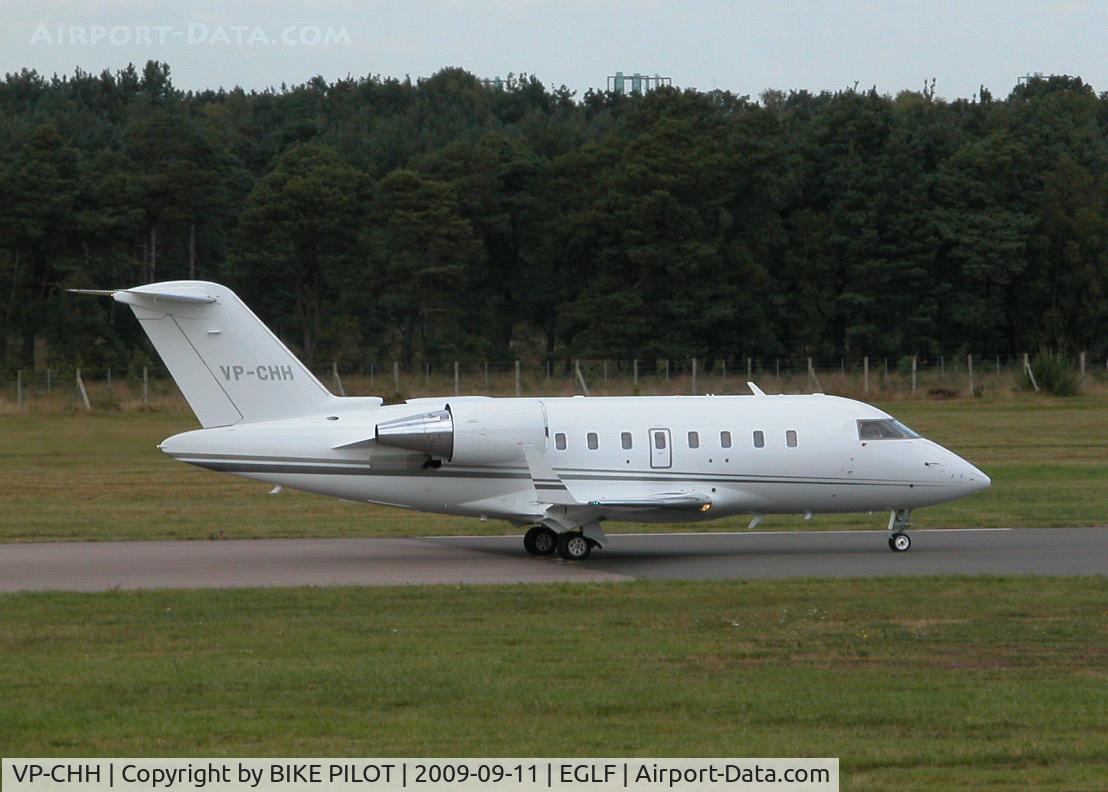 VP-CHH, 2007 Bombardier Challenger 605 (CL-600-2B16) C/N 5716, LINED UP RWY 26