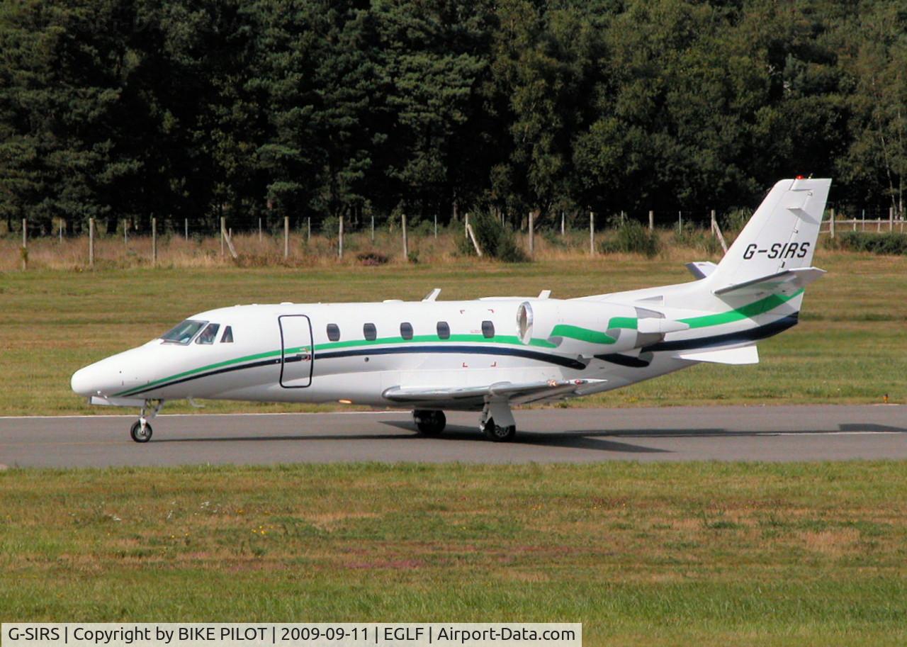 G-SIRS, 2001 Cessna 560XL Citation Excel C/N 560-5185, BACK TRACKING RWY 26. LONDON EXECUTIVE AVIATION LTD