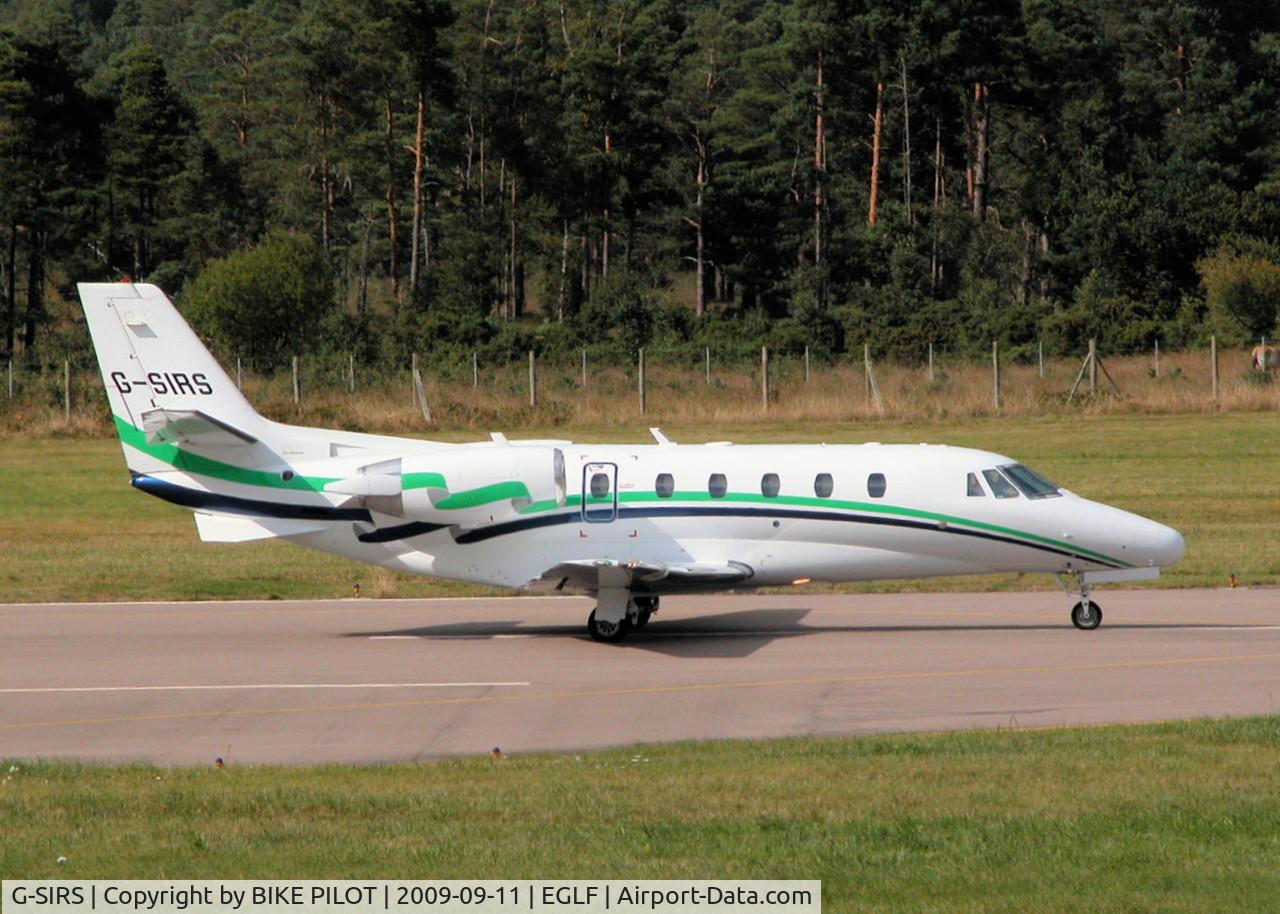 G-SIRS, 2001 Cessna 560XL Citation Excel C/N 560-5185, ROLLING RWY 26. LONDON EXECUTIVE AVIATION LTD