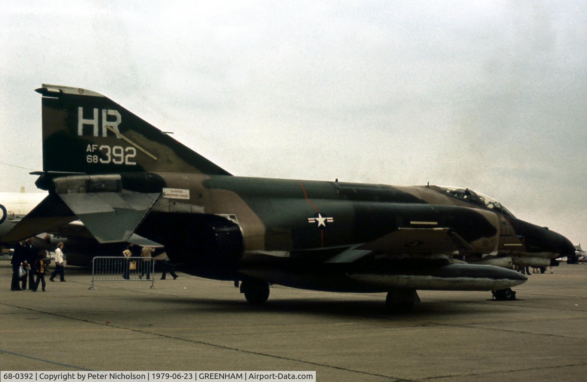 68-0392, 1968 McDonnell Douglas F-4E Phantom II C/N 3483, F-4E Phantom of 50th Tactical Fighter Wing at the 1979 Intnl Air Tattoo at RAF Greenham Common.