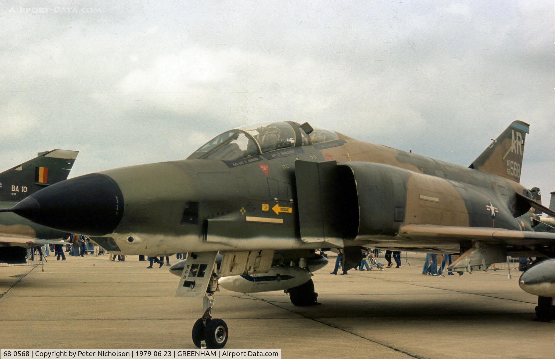 68-0568, 1968 McDonnell Douglas RF-4C Phantom II C/N 3474, Another view of the 10th Tactical Reconnaissance Wing Phantom at the 1979 Intnl Air Tattoo at RAF Greenham Common.