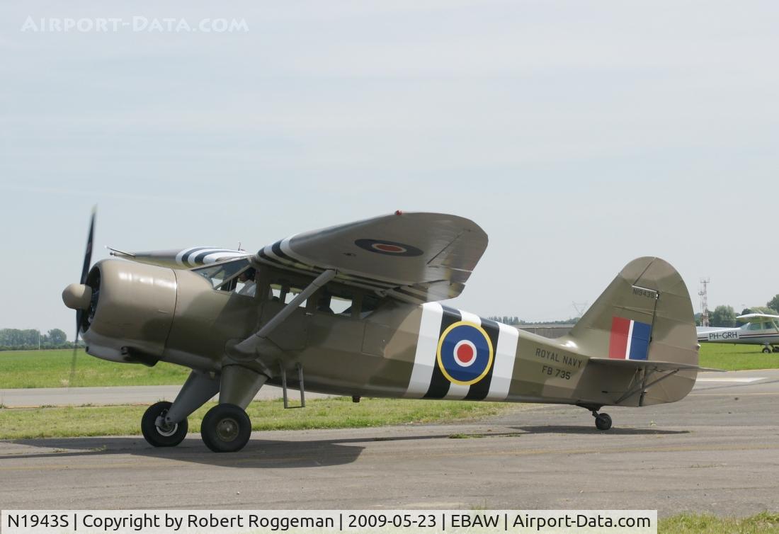 N1943S, 1943 Stinson V77 Reliant C/N 77-463, In ROYAL NAVY colors.FB735.19 th Antwerp Stampe Fly in.
