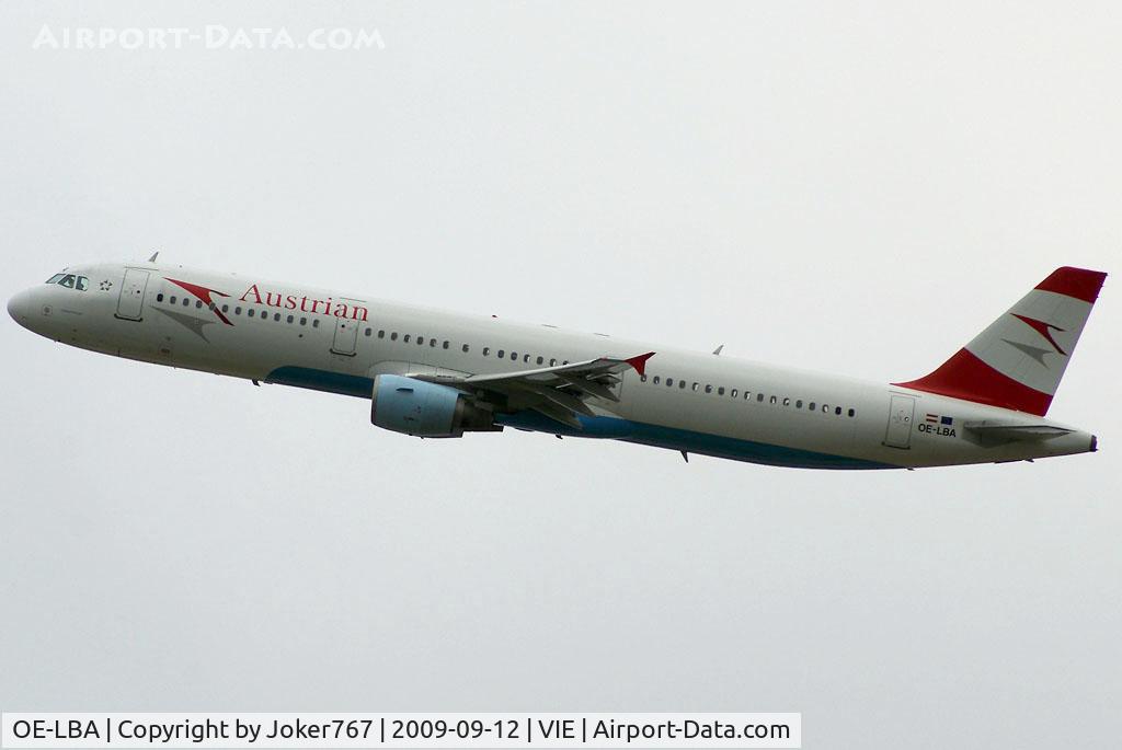 OE-LBA, 1995 Airbus A321-111 C/N 552, Austrian Airlines Airbus A321-111