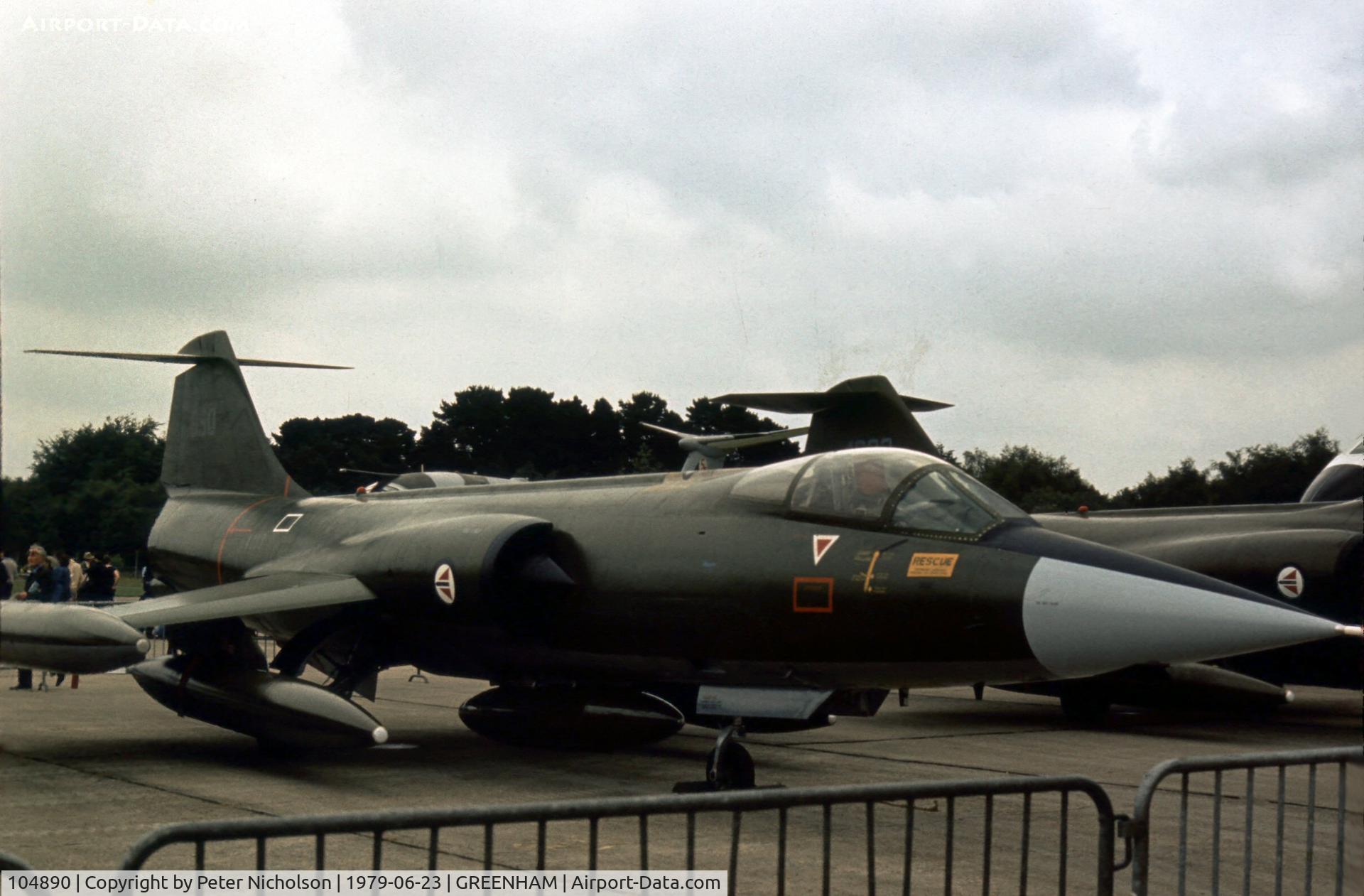104890, Canadair CF-104 Starfighter C/N 683A-1190, CF-104 Starfighter of 334 Skv Royal Norwegian Air Force at the 1979 Intnl Air Tattoo at RAF Greenham Common.
