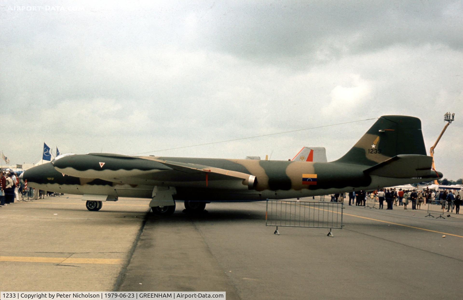 1233, English Electric Canberra B.82 C/N EEP71102, Canberra B.82 of the Venezuelan Air Force at the 1979 Intnl Air Tattoo at RAF Greenham Common.