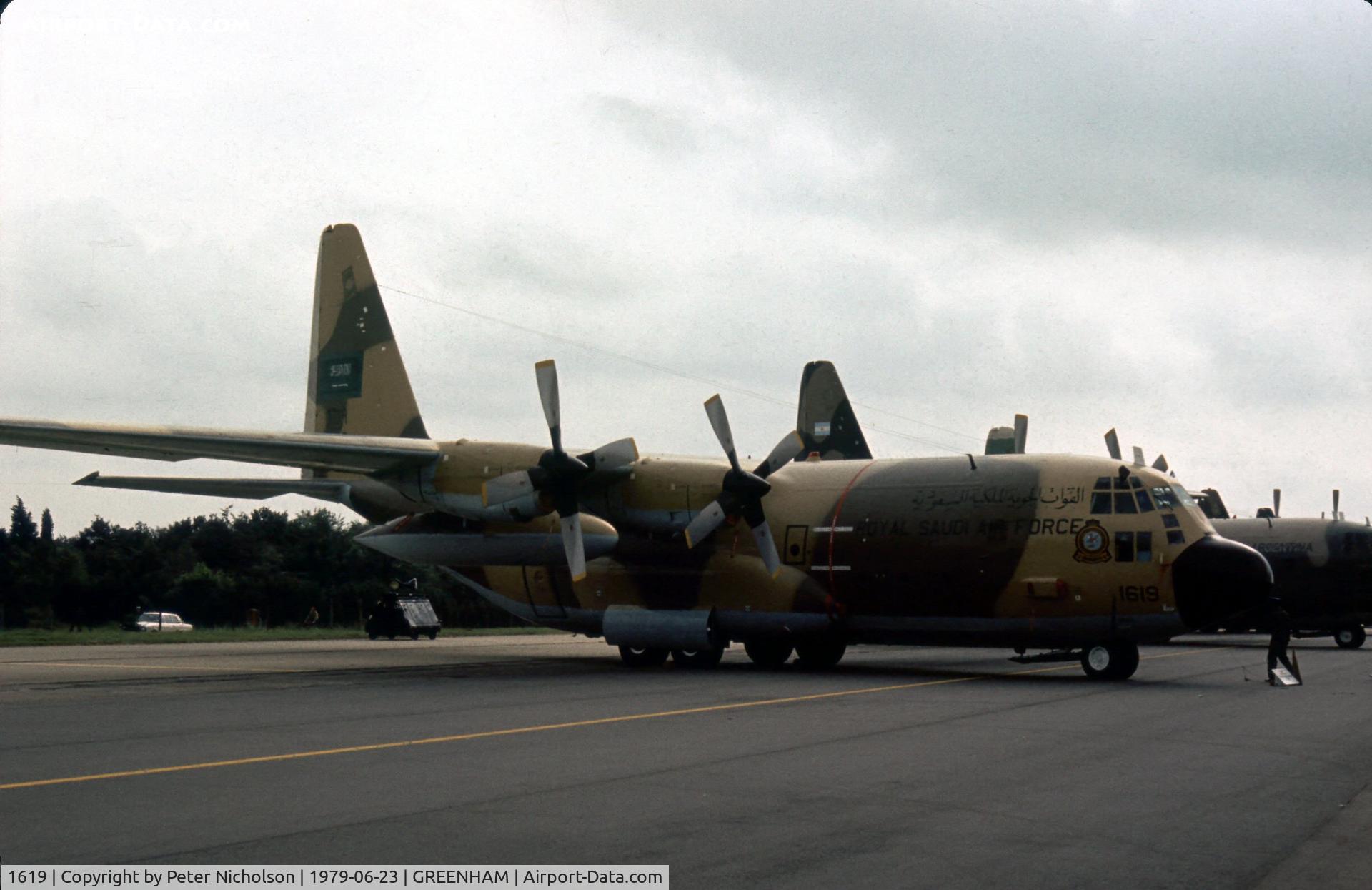 1619, 1968 Lockheed C-130H Hercules C/N 382-4758, Another view of the Royal Saudi Air Force C-130H Hercules at the 1979 Intnl Air Tattoo at RAF Greenham Common.