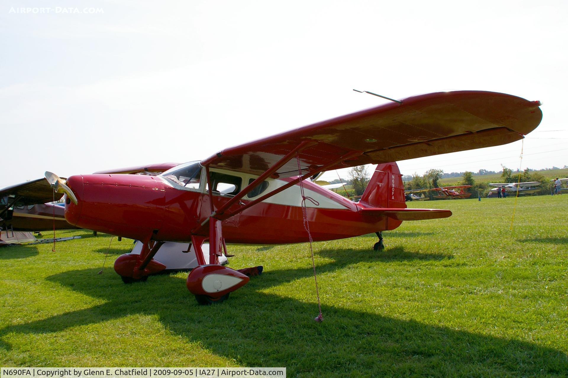 N690FA, 1946 Fairchild 24R-46 C/N R46-104, At the Antique Airplane Association Fly In