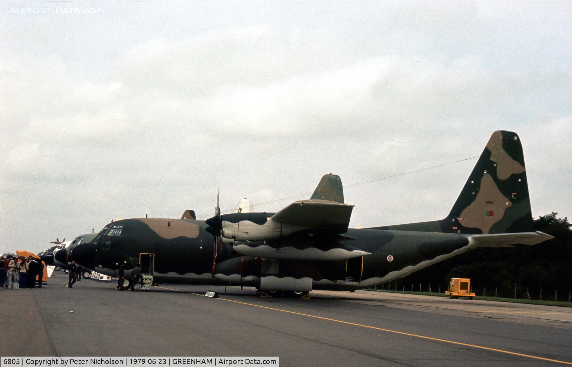 6805, 1978 Lockheed C-130H Hercules C/N 382-4778, C-130H Hercules of Esquadron 501 Portuguese Air Force at the 1979 Intnl Air Tattoo at RAF Greenham Common.