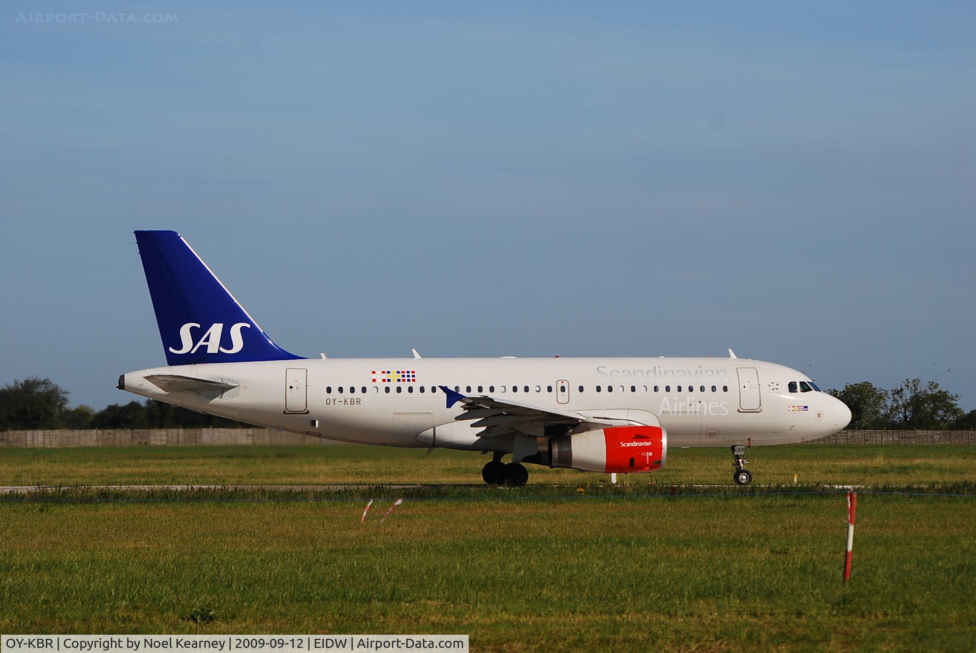 OY-KBR, 2007 Airbus A319-132 C/N 3231, A.319-132 c/n 3231 SAS - Departing off Rwy 10