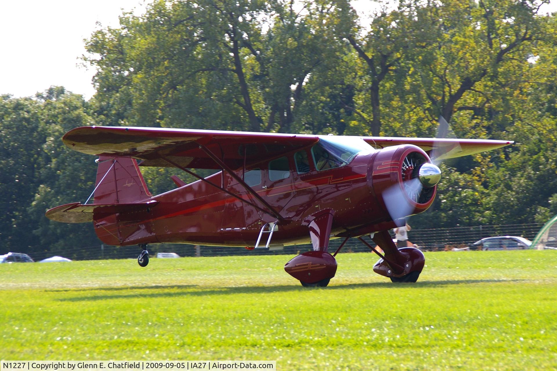 N1227, 1940 Howard Aircraft DGA-15P C/N 516, At the Antique Airplane Association Fly In.  Was UC-70B 42-49075