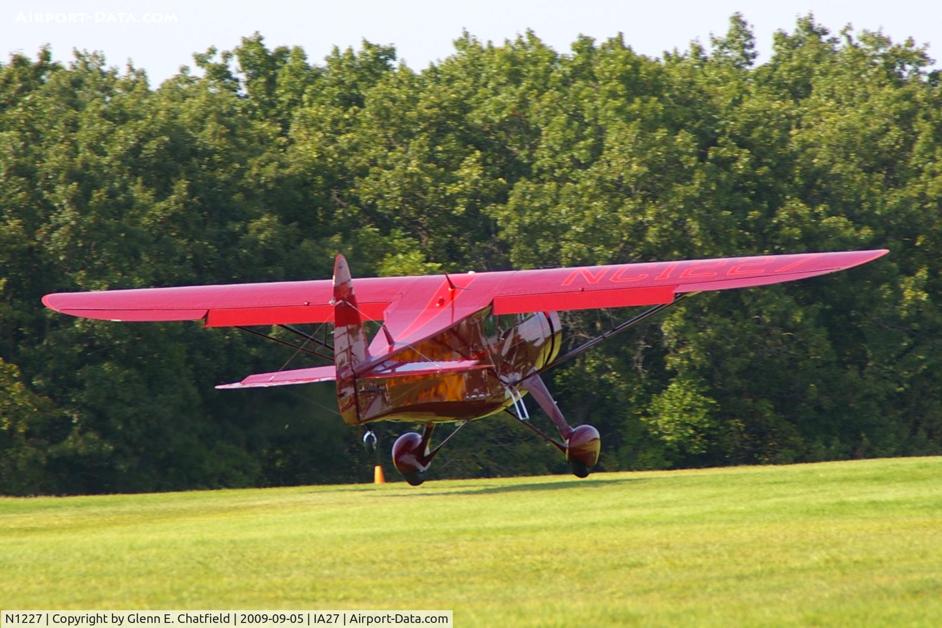 N1227, 1940 Howard Aircraft DGA-15P C/N 516, At the Antique Airplane Association Fly In.  Was UC-70B 42-49075