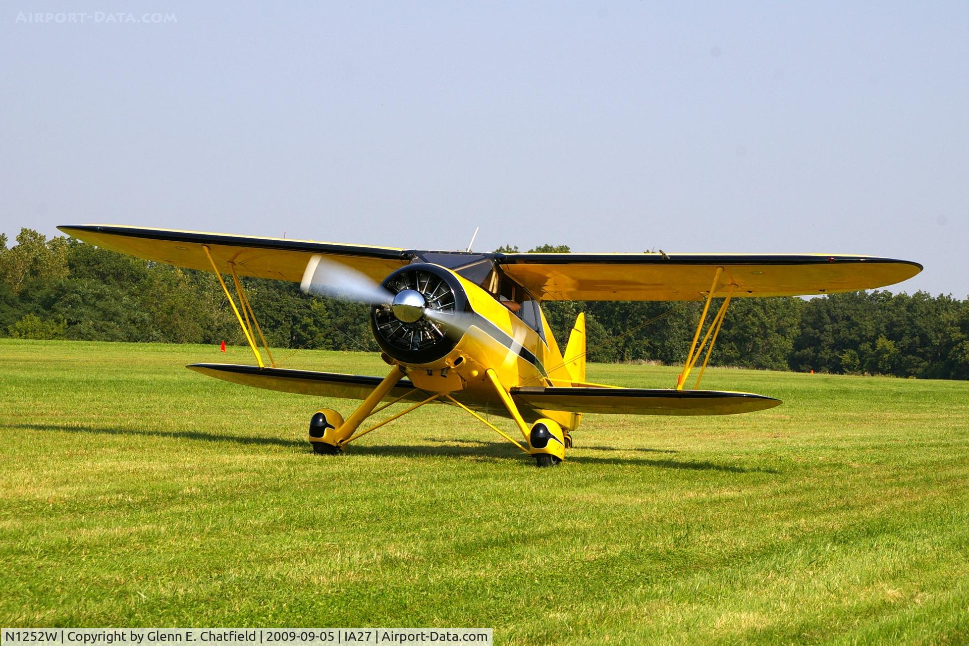N1252W, 1941 Waco SRE C/N 5153, At the Antique Airplane Association Fly In.  Was UC-72C 42-68341