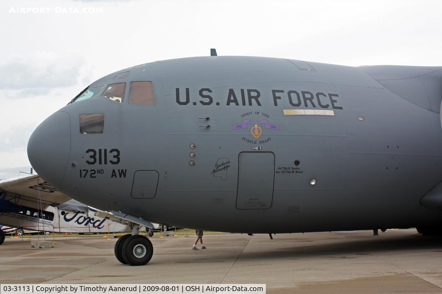03-3113, 2003 Boeing C-17A Globemaster III C/N P-113, Boeing C-17A Globemaster III, c/n: P-113, Spirit of the Purple Heart