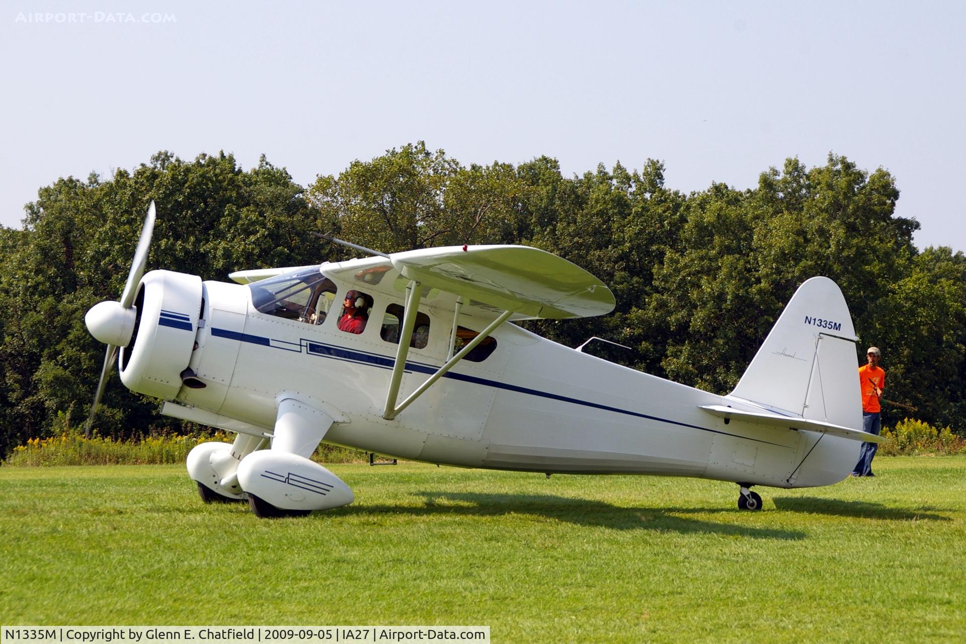 N1335M, 1943 Howard Aircraft DGA-15P C/N 29510, At the Antique Airplane Association Fly In.  NH-1 29510
