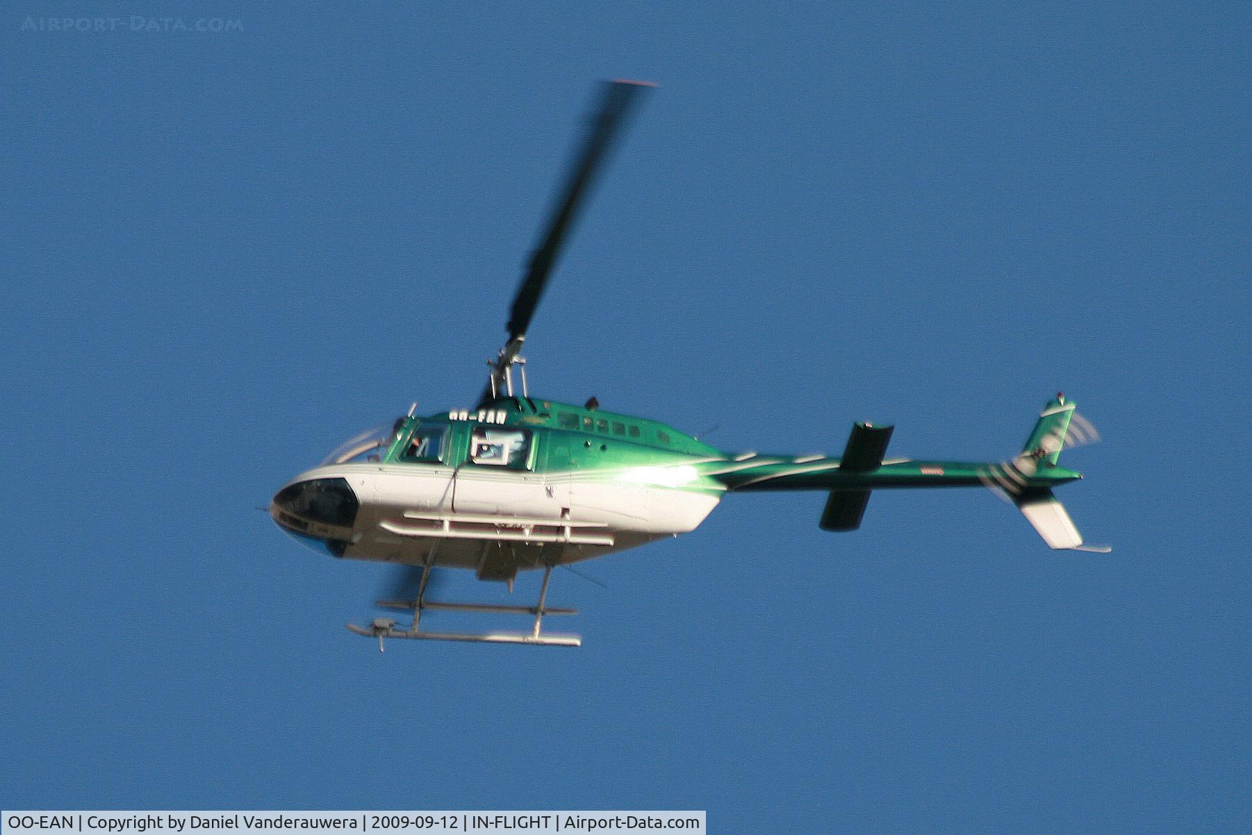 OO-EAN, 1975 Bell 206B JetRanger II C/N 1595, Escort for bike race 