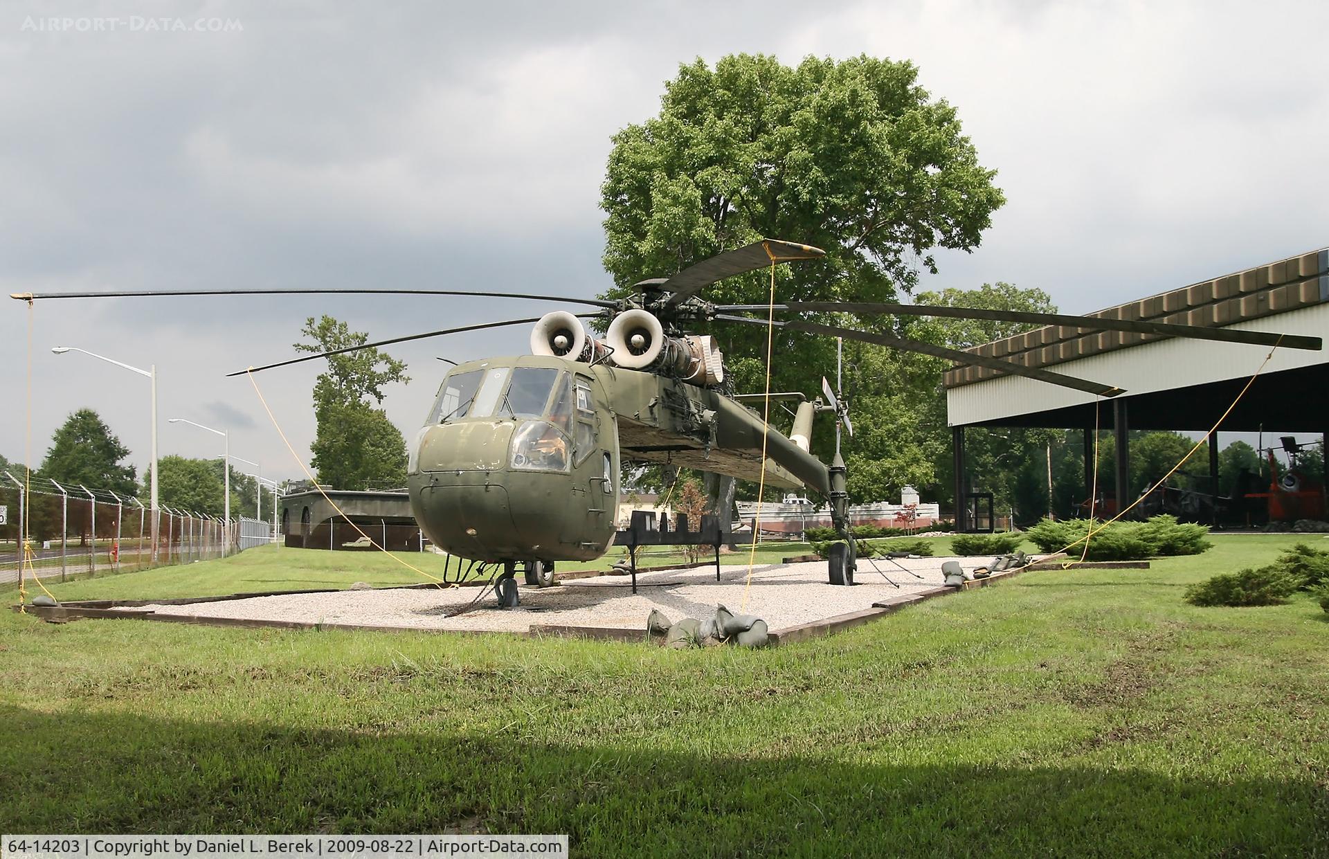64-14203, 1964 Sikorsky S-64A Tarhe (YCH-54A) C/N 64005, This utility helicopter has now retired to the US Army Transportation museum.