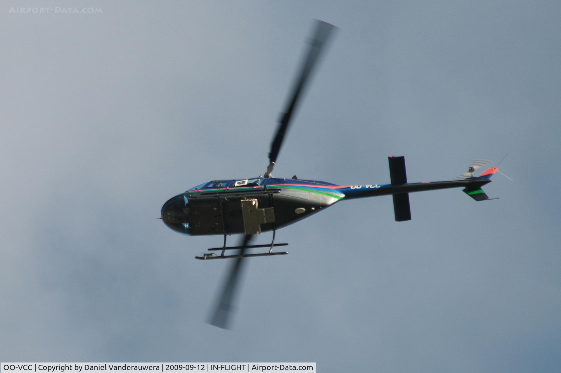 OO-VCC, Bell 206B-3 JetRanger III C/N 4057, Escort for bike race 