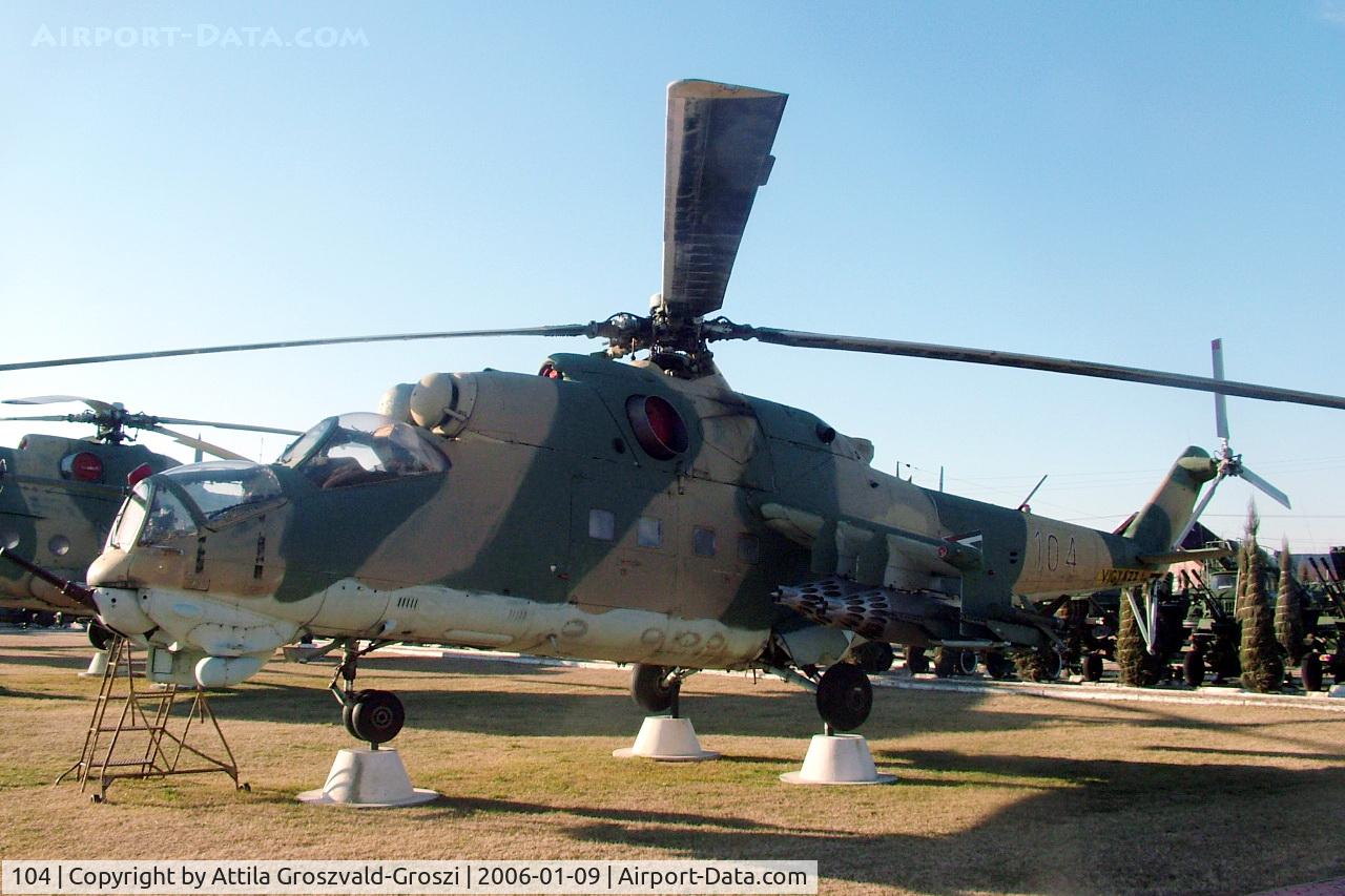104, 1980 Mil Mi-24D Hind D C/N K20104, Kecel Military technical park, Hungary