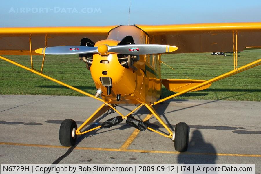 N6729H, 1946 Piper J3C-65 Cub C/N 19939, MERFI fly-in - Urbana, Ohio