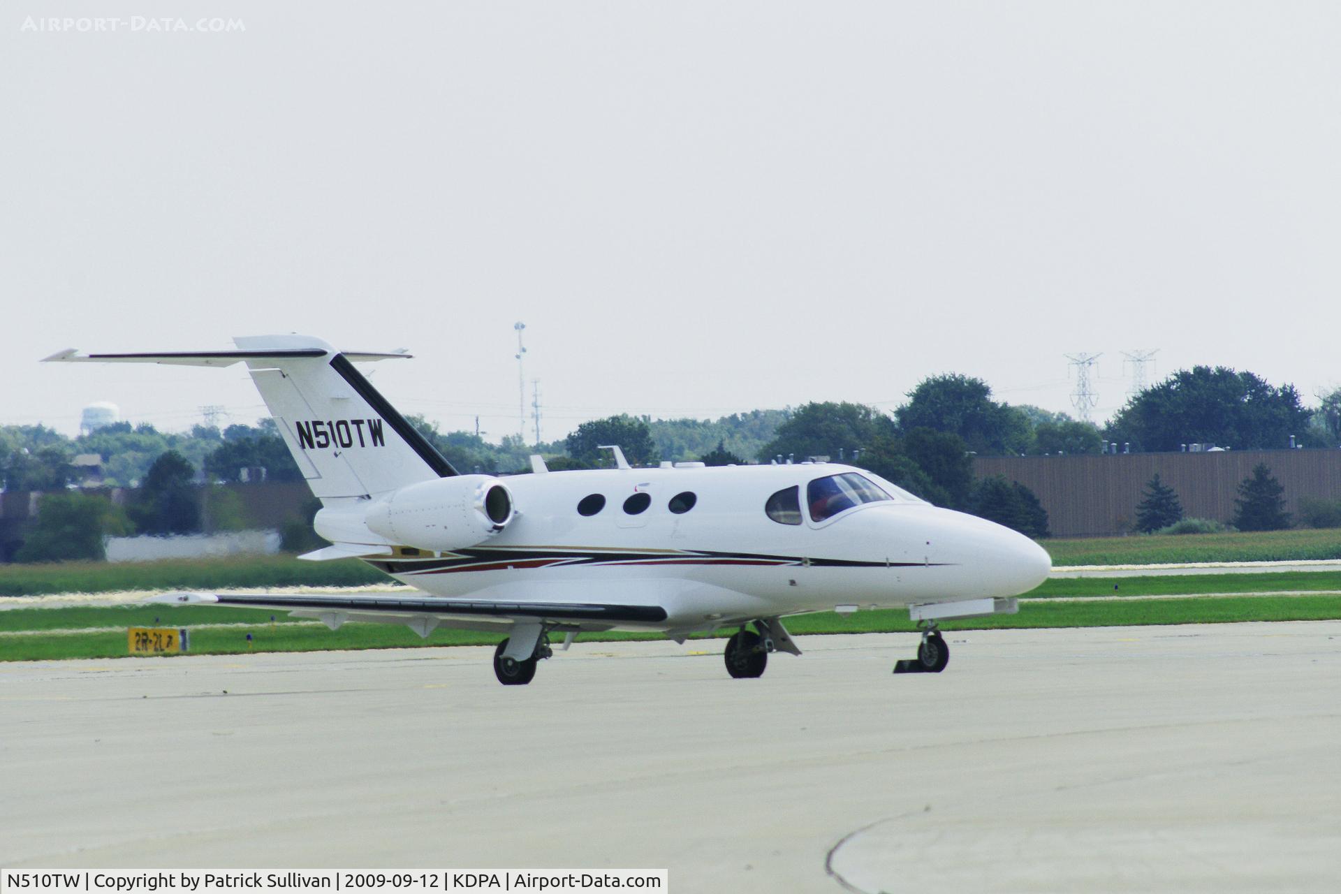 N510TW, 2009 Cessna 510 Citation Mustang Citation Mustang C/N 510-0240, On the ramp, DuPage Airport, West Chicago, IL