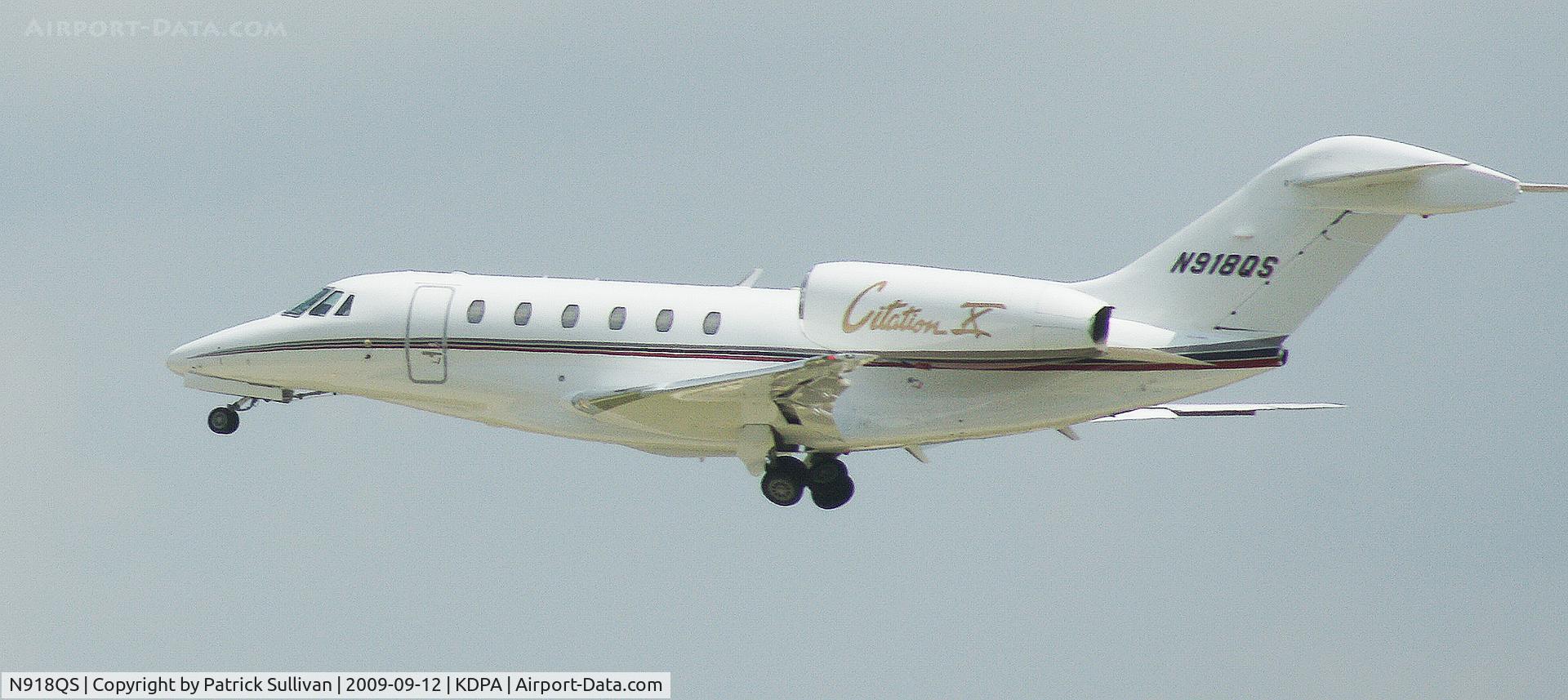 N918QS, 2003 Cessna 750 Citation X Citation X C/N 750-0223, Take off from DuPage Airport, West Chicago, IL