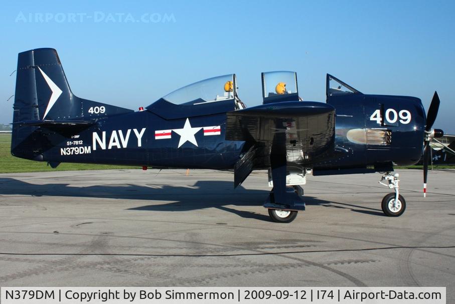 N379DM, 1951 North American T-28A Trojan C/N 174-665, MERFI fly-in - Urbana, Ohio