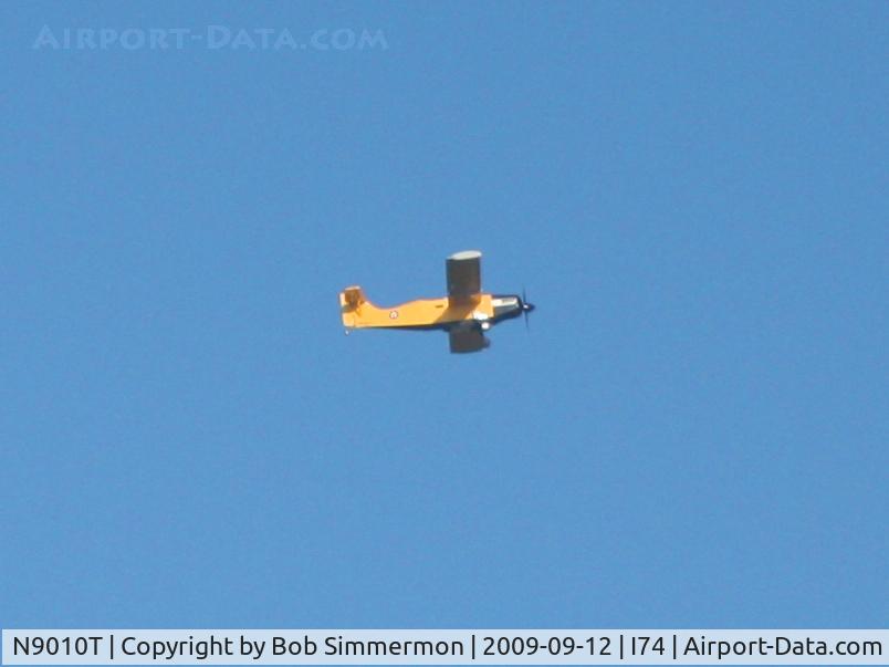 N9010T, Flower Roger P J D C/N 01, Overflying MERFI fly-in at Urbana, Ohio.