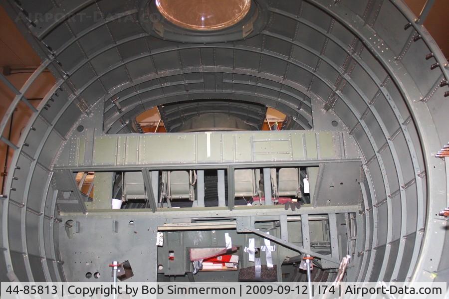 44-85813, 1944 Boeing B-17G Flying Fortress C/N 8722, Latest progress - standing about the bombardier's position looking back.