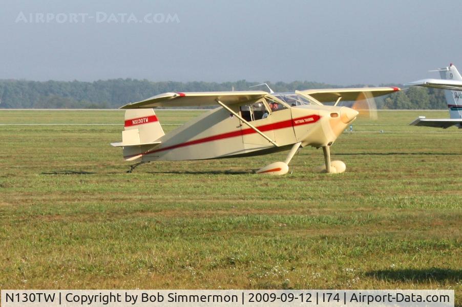 N130TW, 1991 Wittman W-8 Tailwind C/N 130, Arriving at MERFI 2009 - Urbana, Ohio.