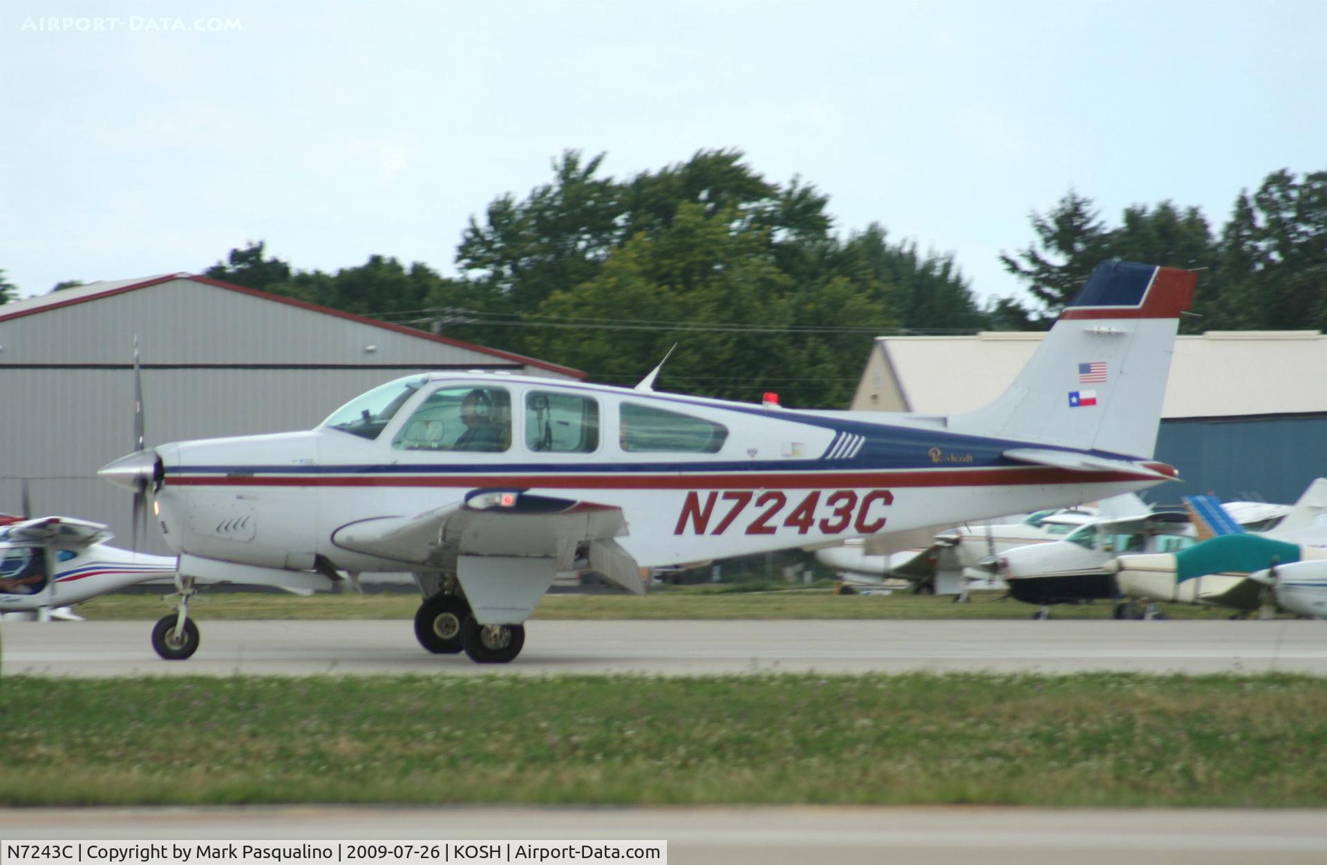 N7243C, 1985 Beech F33A Bonanza C/N CE-1066, Beech F33A