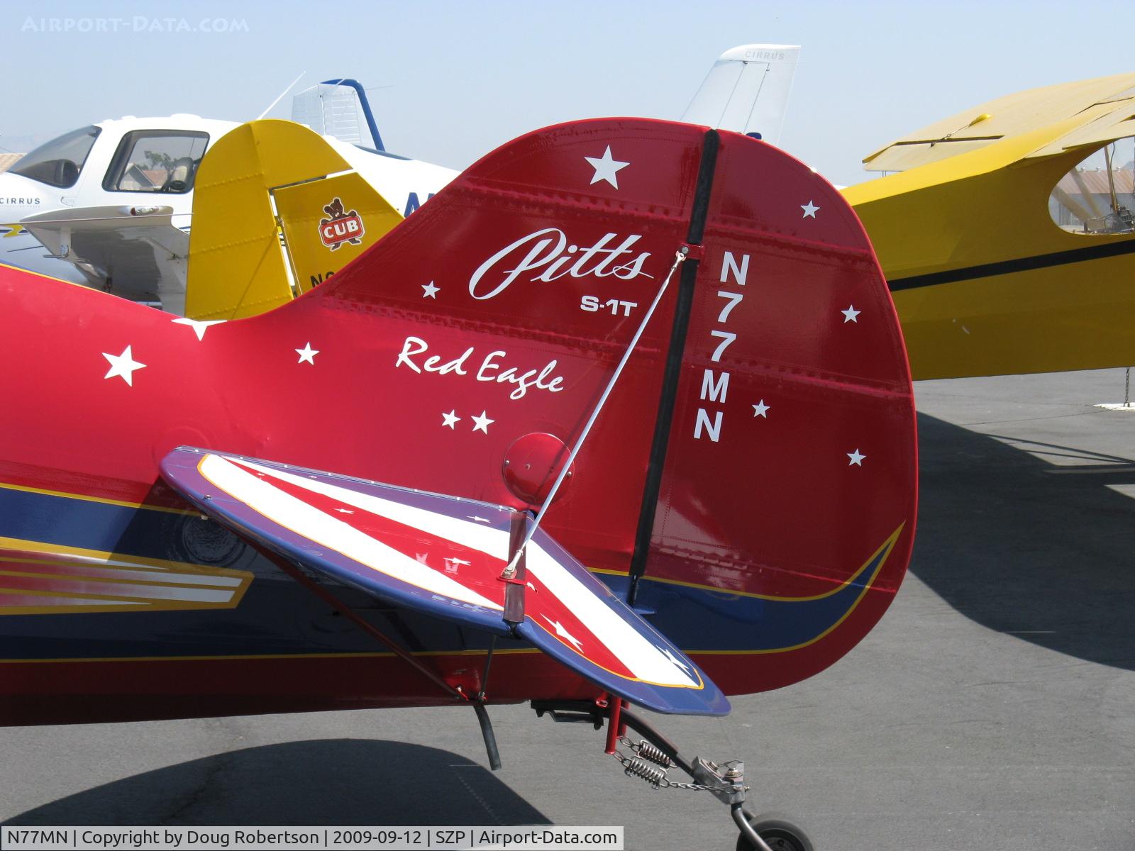 N77MN, 1986 Christen Pitts S-1T C/N 1040, 1986 Christen Inds. PITTS S-1T 'Red Eagle', Lycoming AEIO-360-A1E 200 Hp with Christen inverted oil system and CS prop, tail
