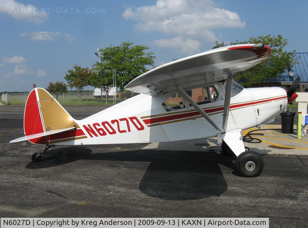 N6027D, 1956 Piper PA-22-150 C/N 22-4680, Piper PA22/20 Pacer at the fuel pump.
