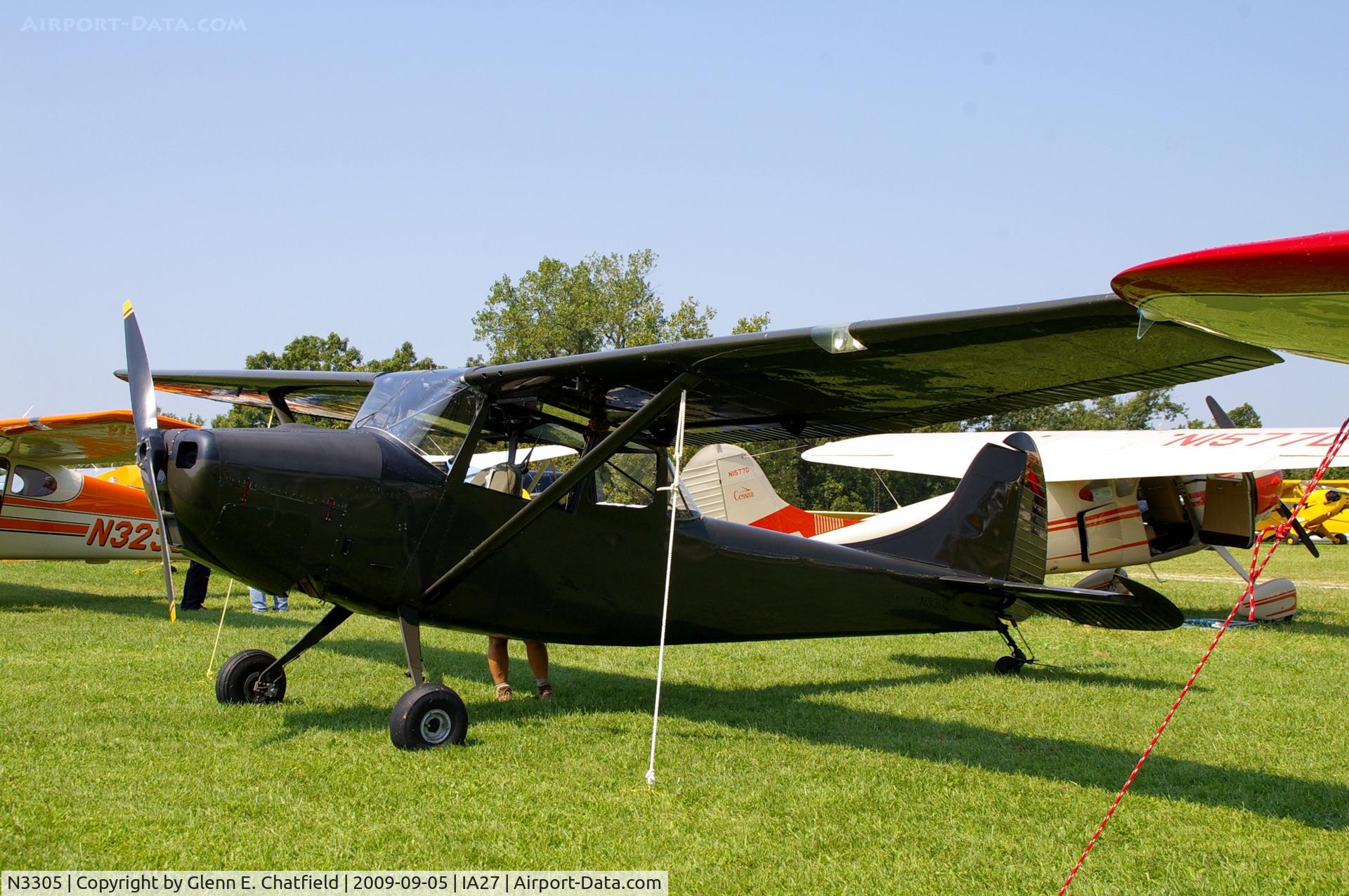 N3305, 1959 Cessna L-19 C/N 24700, At the Antique Airplane Association Fly In.
